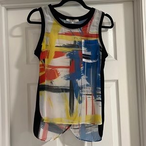 Brushstroke Split back Top